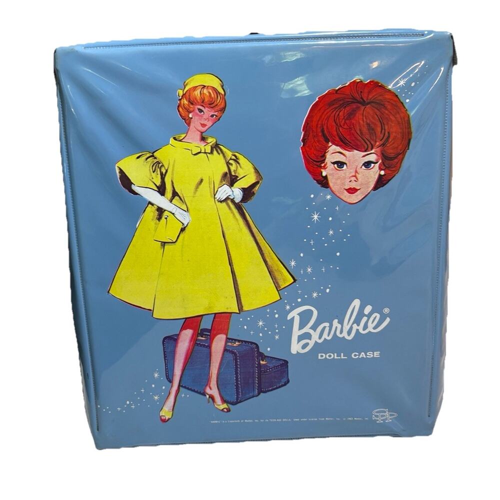 VINTAGE 1963 BLUE BARBIE Midge Carrying Doll CASE